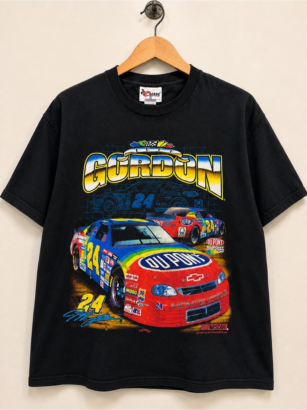 Vintage 1998 Jeff Gordon NASCAR DuPont 24 Chase Authentics Nutmeg Shirt XL